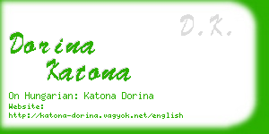 dorina katona business card